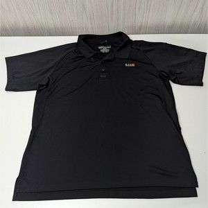 5.11 Tactical Performance Polo Shirt Mens Size XL Black Short Sleeve Golf